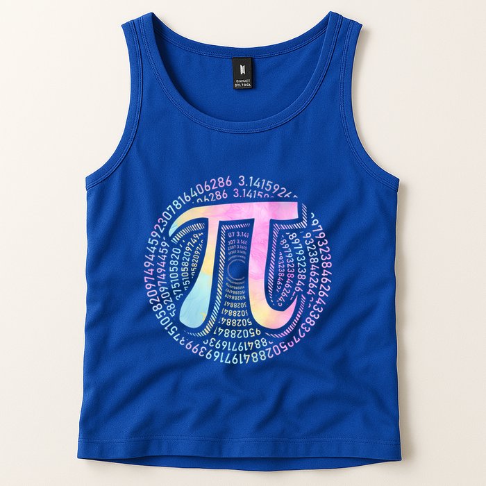 Pi Day 3 14 Spiral Pi Number Symbol Math Science Tie Dye Cool Gift Tank Top