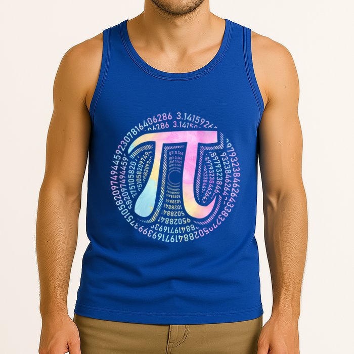 Pi Day 3 14 Spiral Pi Number Symbol Math Science Tie Dye Cool Gift Tank Top