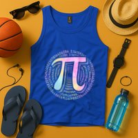 Pi Day 3 14 Spiral Pi Number Symbol Math Science Tie Dye Cool Gift Tank Top