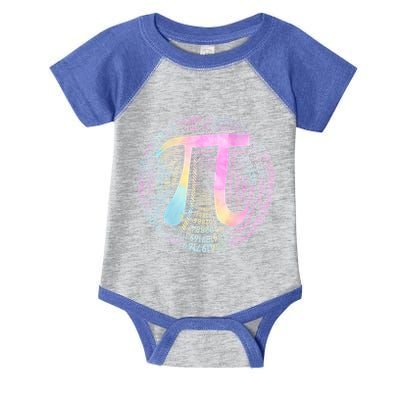 Pi Day 3 14 Spiral Pi Number Symbol Math Science Tie Dye Cool Gift Infant Baby Jersey Bodysuit