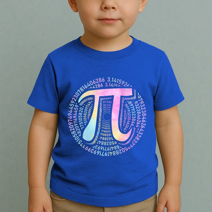 Pi Day 3 14 Spiral Pi Number Symbol Math Science Tie Dye Cool Gift Toddler T-Shirt