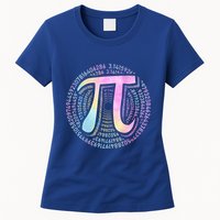 Pi Day 3 14 Spiral Pi Number Symbol Math Science Tie Dye Cool Gift Womens T-Shirt