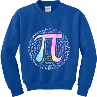 Pi Day 3 14 Spiral Pi Number Symbol Math Science Tie Dye Cool Gift Kids Sweatshirt