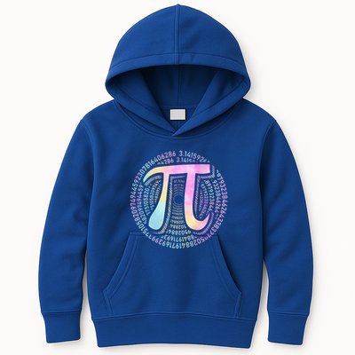 Pi Day 3 14 Spiral Pi Number Symbol Math Science Tie Dye Cool Gift Kids Hoodie