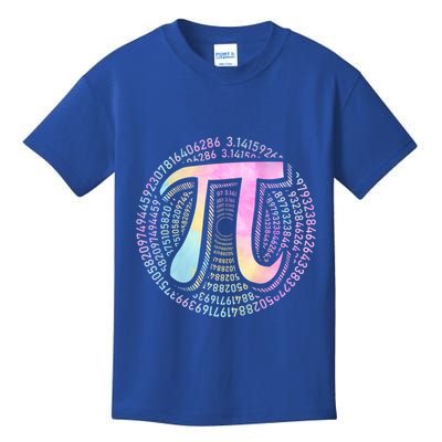 Pi Day 3 14 Spiral Pi Number Symbol Math Science Tie Dye Cool Gift Kids T-Shirt