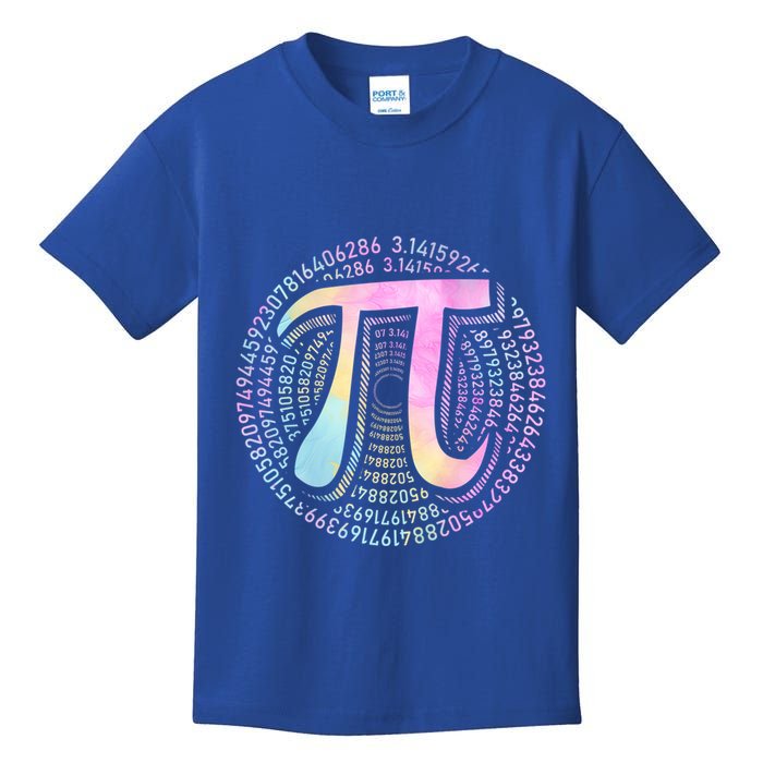 Pi Day 3 14 Spiral Pi Number Symbol Math Science Tie Dye Cool Gift Kids T-Shirt