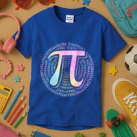 Pi Day 3 14 Spiral Pi Number Symbol Math Science Tie Dye Cool Gift Kids T-Shirt