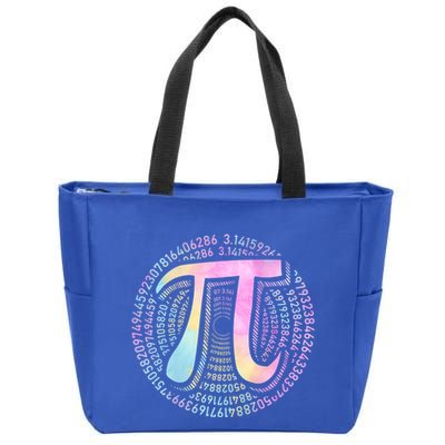 Pi Day 3 14 Spiral Pi Number Symbol Math Science Tie Dye Cool Gift Zip Tote Bag