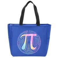 Pi Day 3 14 Spiral Pi Number Symbol Math Science Tie Dye Cool Gift Zip Tote Bag