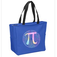 Pi Day 3 14 Spiral Pi Number Symbol Math Science Tie Dye Cool Gift Zip Tote Bag
