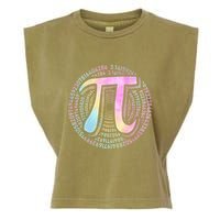 Pi Day 3 14 Spiral Pi Number Symbol Math Science Tie Dye Cool Gift Garment-Dyed Women's Muscle Tee