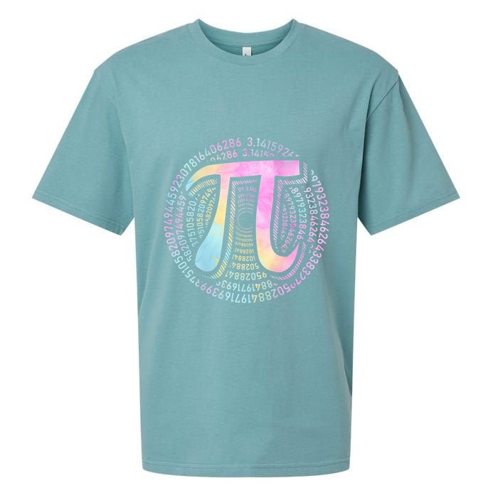 Pi Day 3 14 Spiral Pi Number Symbol Math Science Tie Dye Cool Gift Sueded Cloud Jersey T-Shirt