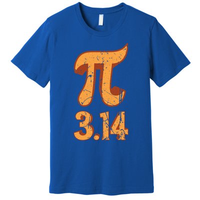 Pi Day 3 14 March 14th Math Teacher Vintage Pi Day Great Gift Premium T-Shirt