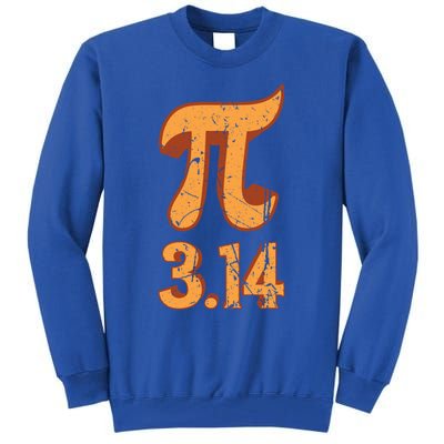 Pi Day 3 14 March 14th Math Teacher Vintage Pi Day Great Gift Tall Sweatshirt