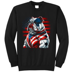 Patriotic Dog 4th Of July Funny Bulldog Lover Sweatshirt