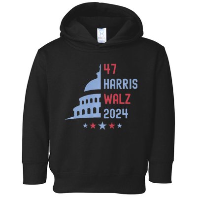 Political Democrat 47 Presidential Election 2024 Harris Walz Toddler Hoodie