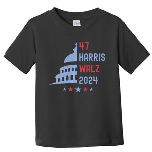 Political Democrat 47 Presidential Election 2024 Harris Walz Toddler T-Shirt