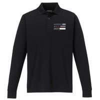 Political Democrat 47 Presidential Election 2024 Harris Walz Performance Long Sleeve Polo