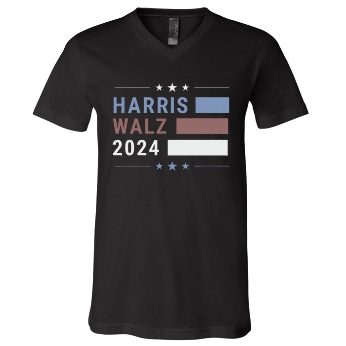 Political Democrat 47 Presidential Election 2024 Harris Walz V-Neck T-Shirt