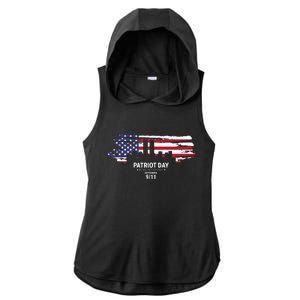 Patriot Day 9/11 Ladies PosiCharge Tri-Blend Wicking Draft Hoodie Tank