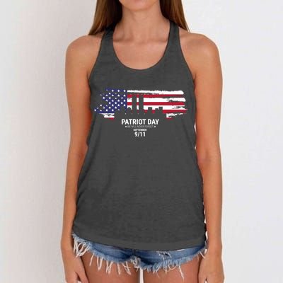 Patriot Day 9/11 Women's Knotted Racerback Tank