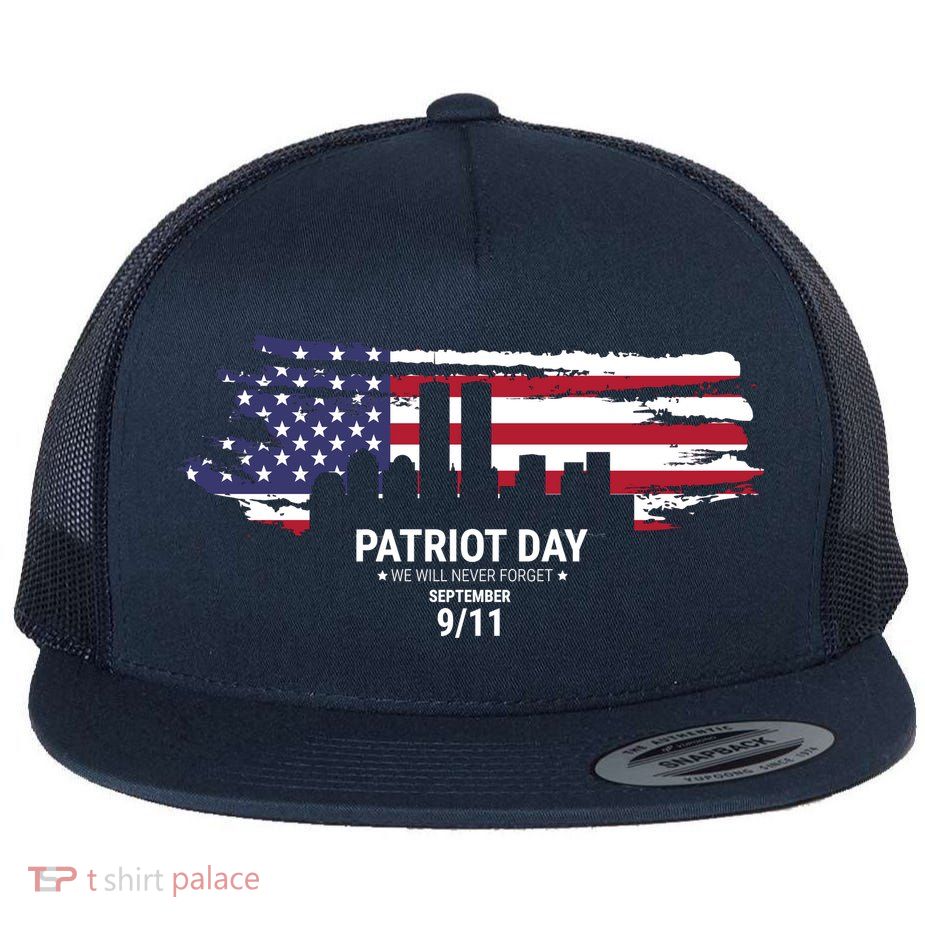 Patriot Day 9/11 Flat Bill Trucker Hat