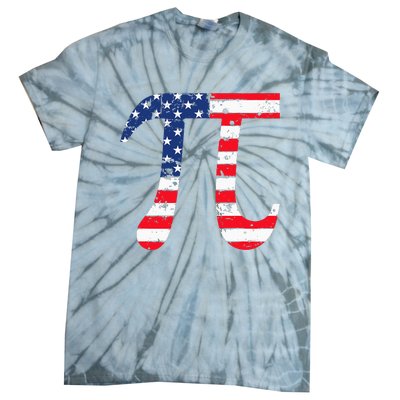 Pi Day American Flag Patriotic Math Nerd Geek 3.14 July 4th Tie-Dye T-Shirt