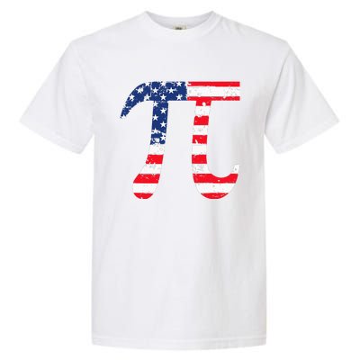 Pi Day American Flag Patriotic Math Nerd Geek 3.14 July 4th Garment-Dyed Heavyweight T-Shirt