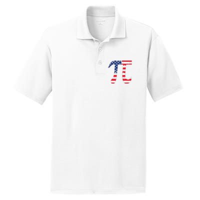 Pi Day American Flag Patriotic Math Nerd Geek 3.14 July 4th PosiCharge RacerMesh Polo