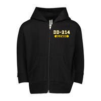 Patriotic Dd214 Alumni Toddler Zip Fleece Hoodie