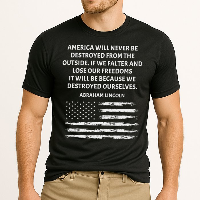 Pro Democracy Abraham Lincoln Quote Stand Up For Freedom Performance Shirt