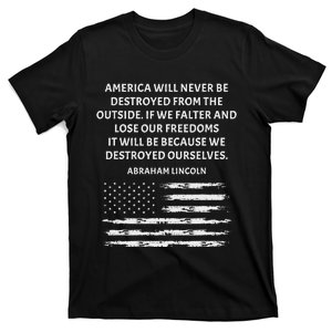 Pro Democracy Abraham Lincoln Quote Stand Up For Freedom T-Shirt