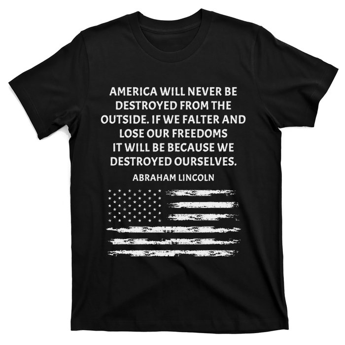 Pro Democracy Abraham Lincoln Quote Stand Up For Freedom T-Shirt