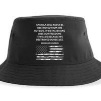 Pro Democracy Abraham Lincoln Quote Stand Up For Freedom Sustainable Bucket Hat