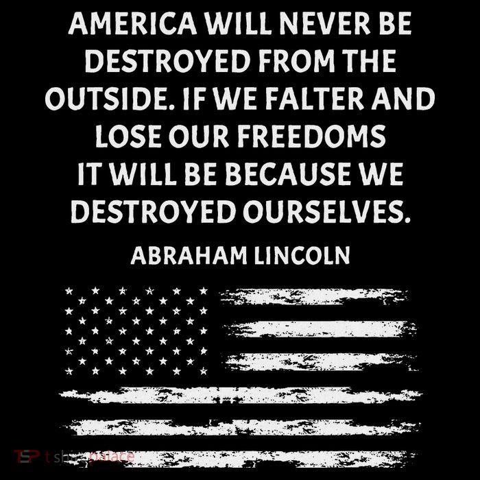 Pro Democracy Abraham Lincoln Quote Stand Up For Freedom 16 in Basic Backpack