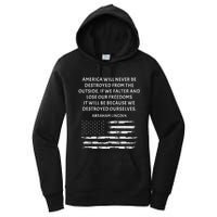 Pro Democracy Abraham Lincoln Quote Stand Up For Freedom Women's Pullover Hoodie