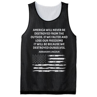 Pro Democracy Abraham Lincoln Quote Stand Up For Freedom Mesh Reversible Basketball Jersey Tank