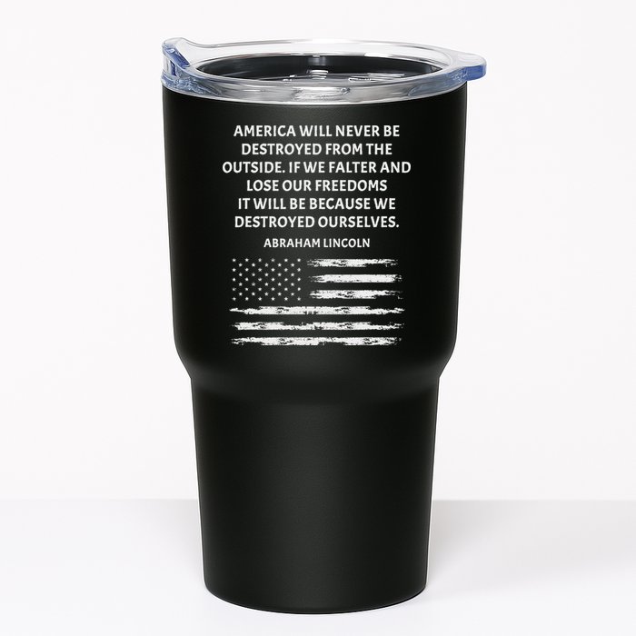 Pro Democracy Abraham Lincoln Quote Stand Up For Freedom Tumbler