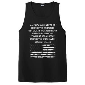 Pro Democracy Abraham Lincoln Quote Stand Up For Freedom PosiCharge Competitor Tank