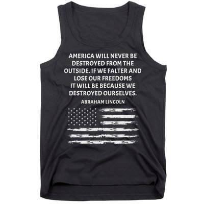 Pro Democracy Abraham Lincoln Quote Stand Up For Freedom Tank Top