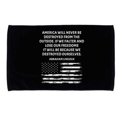Pro Democracy Abraham Lincoln Quote Stand Up For Freedom Microfiber Hand Towel