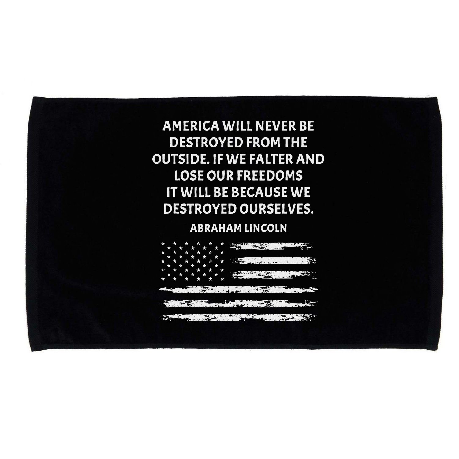 Pro Democracy Abraham Lincoln Quote Stand Up For Freedom Microfiber Hand Towel