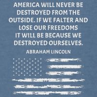 Pro Democracy Abraham Lincoln Quote Stand Up For Freedom Garment-Dyed Sweatshirt