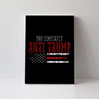 Pro Democracy Anti Trump Election 24 Vintage American Flag Canvas