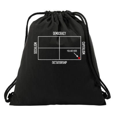 Pro Democracy Anti Dictatorship Political Satire Chart Drawstring Bag