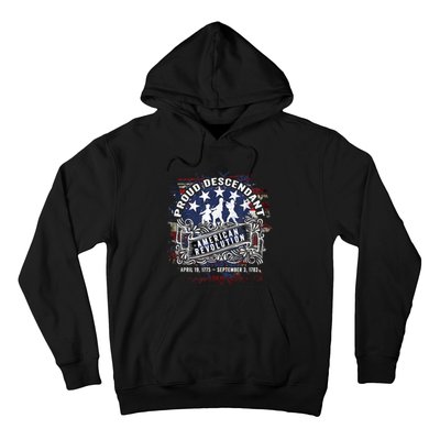 Proud Descendant American Revolution Fife And Drum Novelty Hoodie