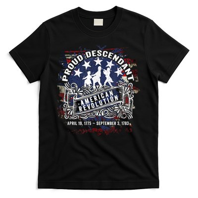 Proud Descendant American Revolution Fife And Drum Novelty T-Shirt