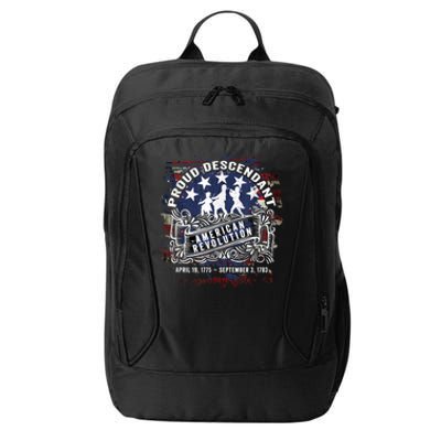 Proud Descendant American Revolution Fife And Drum Novelty City Backpack