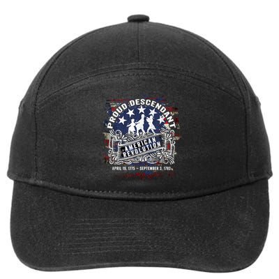 Proud Descendant American Revolution Fife And Drum Novelty 7-Panel Snapback Hat