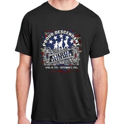 Proud Descendant American Revolution Fife And Drum Novelty Adult ChromaSoft Performance T-Shirt